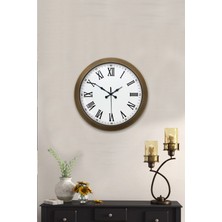 Egecen 36 cm Eskitme Metal Roma Rakamlı Duvar Saati