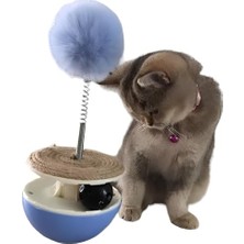 Esranın Dünyası Aee® 5 Özellikli Interaktif Xl Kedi Oyuncağı Hacıyatmaz Tüylü Peluş Tırmalama Ipi Zilli Top Tower Of Tracks