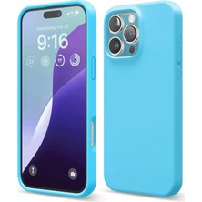 Egecen Mey Ithalat®  iPhone 16 Pro Max Kılıf Nano Içi Kadife Silikon - Mavi