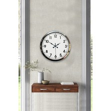 Egecen Krom Elegance 40 cm Metal Standart Duvar Saati