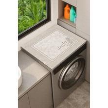 Valerine Life Çamaşır Kurutma Makinesi Üstü Düzenleyici Mat   Bej Çamaşır Bahçesi Sıvı Geçirmez