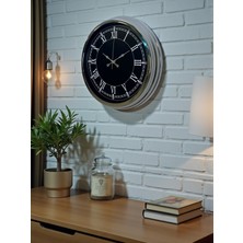 Egecen Elegance 40 cm Metal Krom Duvar Saati