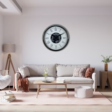 Egecen Silver Empire 60 cm Çarklı Krom Duvar Saati