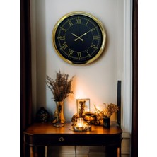 Egecen Luxury Gold 40 cm Metal Duvar Saati