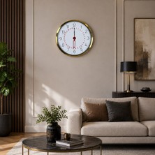 Egecen Gold Takvimli 40 x 40 cm Metal Duvar Saati