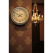 Egecen Bronz Nostalji 40 cm Metal Eskitme Duvar Saati