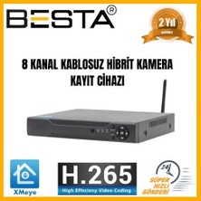 Egecen 8 Kanal 5 Mp Kablosuz Wifi Hibrit Dvr Kayıt Cihazı KD-7008W