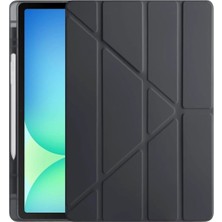 Egecen Mey Ithalat®  iPad Pro 13 (2024) Kılıf Kalemlikli Hugo Tablet Kılıfı - Siyah