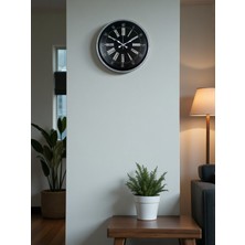 Egecen 36 cm Dekoratif Gri Duvar Saati