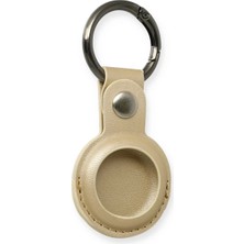 Egecen Mey Ithalat®  Airtag Anahtarlık Deri Kılıf - Gold