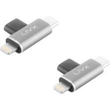 1001 Type C To Lightning/type C Şarj ve 5gbps Veri Aktarımı iPhone Yuva Çevirici Dönüştürücü Ot