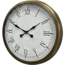 Egecen 60 cm Eskitme Metal Retro Duvar Saati