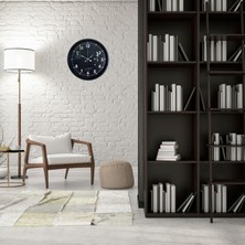 Egecen Atatürk Tasarımlı Siyah 36 cm Premium Duvar Saati