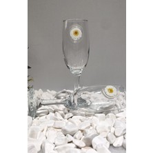 Egecen Kirlinova® Papatya Işlemeli 2 Li Meşrubat Bardağı