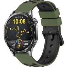 Teknoft 22MM ile Uyumlu Saatler Için Çift Renkli Benekli Model 46MM Silikon Kordon Watch (Gt5 Pro/gt