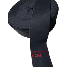 Esranın Dünyası Imrenaksesuar Bel Paça ve Don Lastiği Yassı Geniş Lastik 4cm,5cm,6cm,7 Cm,8cm,9cm 1 Paket 5 Metre (Siyah, 4cm)