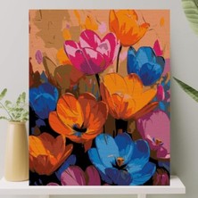 Esranın Dünyası Sayılarla Boyama Tuval Seti, Fırça ve Boya Dahil (40X50 Cm)