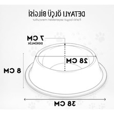 Esranın Dünyası Paslanmaz Çelik 38 cm Mama ve Su Kabı, Kaydırmaz Tabanlı ve Yıkanabilir