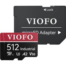 Viofo High Endurance 512GB Class 10 A2 V30 100MB/S Okuma 90MB/S Yazma Micro Sd Hafıza Kartı