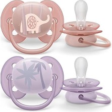 Avent Ultra Hava Emziği Ortodontik ve Bpa, Ekstra Havalandırma Delikleri 0-6 Ay (Kız Tasarımı) 2'li
