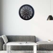 Egecen Black Legacy 60 x 60 cm Metal Duvar Saati
