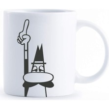 Bialetti - Kupa - Mug - 250ML - Bialetti Ikonik Bıyıklı Adam Desenli - Porselen