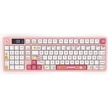 Esranın Dünyası Hawk Gaming HK258 Membrane LCD Rgb Kablosuz/bluetooth Siyah Turuncu Full Türkçe Gaming Klavye (Beyaz Pembe)