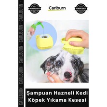 Carlburn #petshop Yumuşak Silikon Masaj Etkili Pratik Banyo Şampuan Hazneli Kedi Köpek Yıkama Kesesi