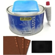 Esranın Dünyası 1000 Gram Polyester Çelik Macun Seti, 3 Adet Zımpara ve 1 Macun Çeliği