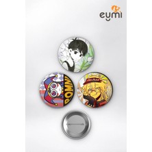 Eymi Design Oyun Yıldızları Omori Pomni Roblox Elliot Çanta Süsü Rozet Iğneli Buton Rozet Seti 58 mm (3'lü)