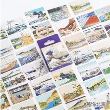 Esranın Dünyası Katsushika Hokusai Temalı 45 Adet Sticker Seti • Bullet Journal
