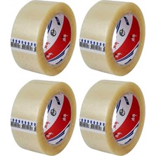 Esranın Dünyası Ve-Ge Koli Bandı 45X100 Şeffaf (Fil) En 45MM, Uzunluk Net 100 Metre, Basınca ve Gerilime Dayanıklıdır (4 Adet)