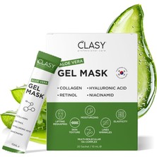 Clasy Care Aloe Vera Jel Maske - Kolajen ve Retinol ile Nemlendirici Yüz Maskesi - Güneş Yanığına Ka