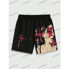 Tarzsokak Y2K Unisex Yaz Şort Bermuda Harajuka Anime Retro KOD-11539