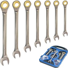 Esranın Dünyası Aee® Professional 7 Parça Cırcırlı Kombine Açık Anahtar Seti | 72 Diş Ratchet Anahtar Takımı | 8-10-12-13-14-17-19 mm | Cr-V Çelik | Otomotiv, Sanayi, Ev & Atölye Kullanımı Için | Taşıma Çantalı