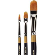 Esranın Dünyası ™ Orijinal Gold 9520 Serisi, Altın Taklon Filbert Tırmık/tarak 3 Parça Set