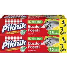 Piknik Buzdolabı Poşeti 4AL3ÖDE Büyük 15'li