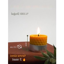 Esranın Dünyası Doğal Balmumu ile Yapılmış 12 Adet Sarma Tealight Mum