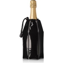 Vacu Vin Aktif Şampanya Soğutucu Siyah