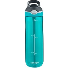 Esranın Dünyası Contigo Üniseks Ashland Autospout Pipetli  Bpa Içermeyen Plastik Su Şişesi Turkuaz 720 ml