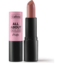 Ozka Concept Callista All About Color Matte Lipstick Mat Görünümlü Ruj 507 Kiss Me More, Nude