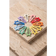 Bony Socks Kız Çocuk 10'lu Yıldızlı Ekru Pens Toka