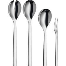 Wmf 4 Parça Servis Seti, Salata Servis Seti, Servis Kaşığı ve Servis Çatalı, Cromargan® Yüksek Kalit