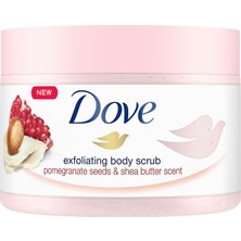 Dove Vücut Peelingi Nar Çekirdeği ve Shea Yağı 225ML Beyaz