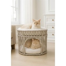 Esranın Dünyası Iki Katlı Kedi Yatağı, Modern ve Şık Tasarım, Gri