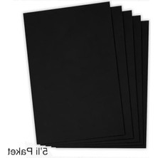 Esranın Dünyası Siyah Mukavva 35X50 cm 5’li Paket - 1.0 mm Kalınlık - Sunum, Pano ve Maket Yapımı Için Sert ve Dayanıklı Karton