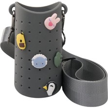 Asobu Bestie Bottle Sling Smoke – Ayarlanabilir Omuz Askılı Su Şişesi Taşıyıcı & 5 Aksesuar Charm