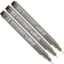 Esranın Dünyası Teknik Çizim Kalemi Seti, 0.03-0.1 Mm, 3'lü