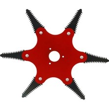 Esranın Dünyası BADEM10 Benzinli Tırpan Metal Çim Çayır Biçme Kesme Aparatı 6 Kollu Testere Dişli Bıçkı Ahtapot Yedek Bıçak