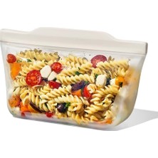 Esranın Dünyası Oxo Good Grips Silikon Yeniden Kullanılabilir Çanta Stand-Up Quart (32 Oz) - Yulaf
